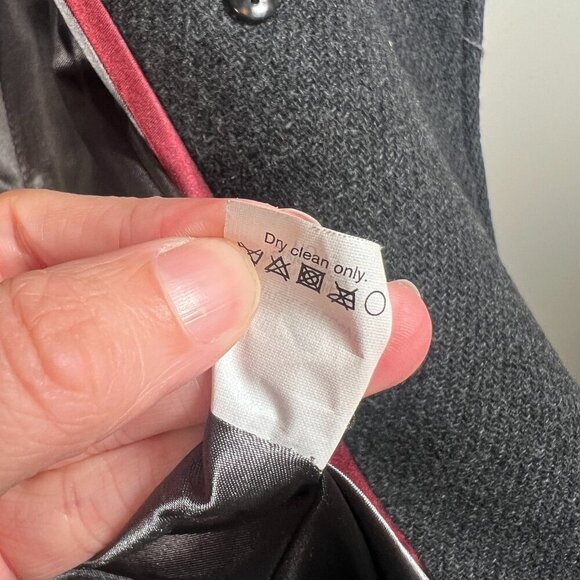 J. Crew Stadium Cloth Wool Pea Coat Size 2 Gray Nello Gori Double Breasted - Picture 11 of 12